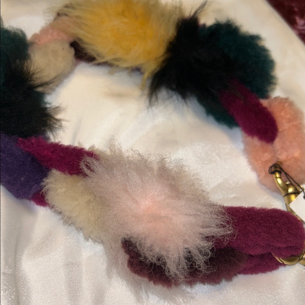 NWT Coach Shearling Chain Strap